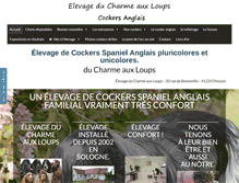 Tablet Screenshot of charmeauxloups.com